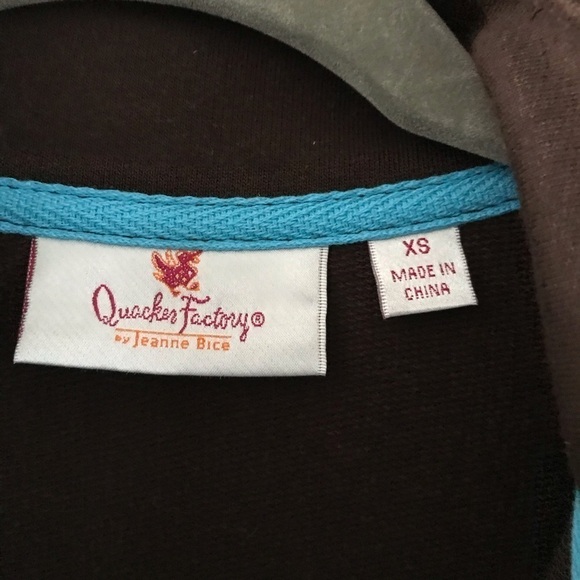 Quacker Factory Embellished Zip Up - Picture 2 of 4